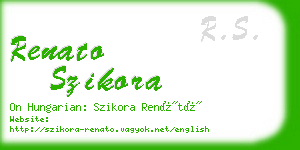 renato szikora business card